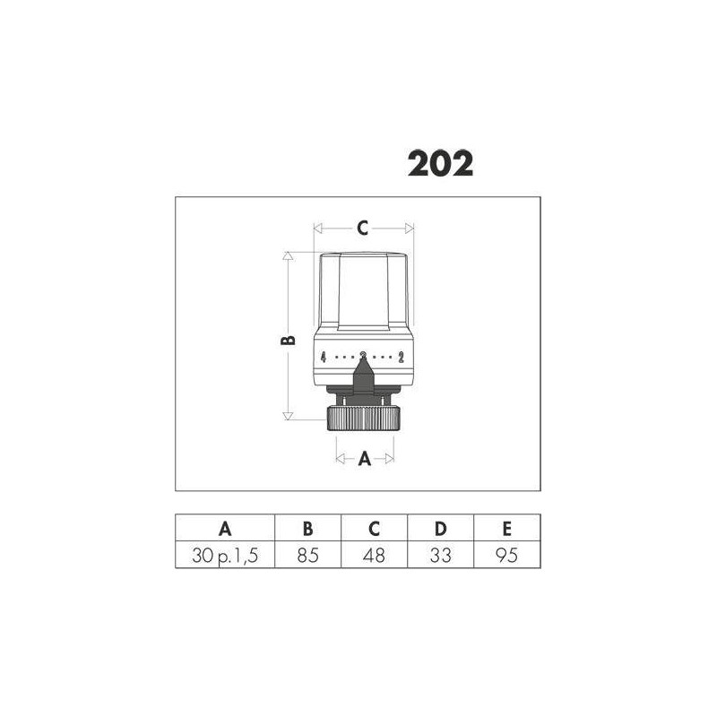 Testine termostatiche Comando termostatico per radiatori Caleffi 202000