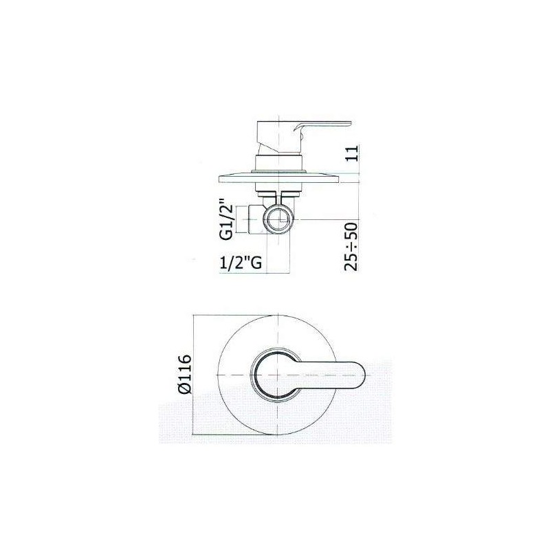 Rubinetti Doccia Incasso Miscelatore doccia incasso in ottone cromato Paffoni BLU010CR