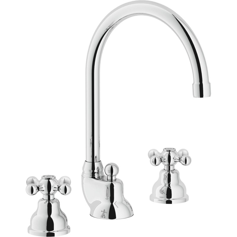 Rubinetti Bagno Tre Fori.Rubinetto Bicomando Per Lavabo Bocca Girevole Nobili Grazia Grc5012 1 Rubinetteria Shop