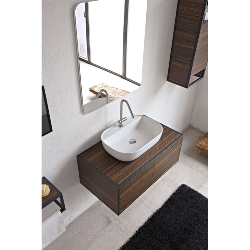 Countertop sinks Lay-on washbasin Scarabeo Glam 56/R 1802