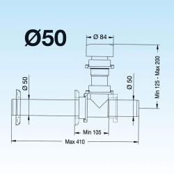 Drains for sinks Automatic anti-gurgle valve for kitchen Glu-Glu stop cucina LIRA 1500