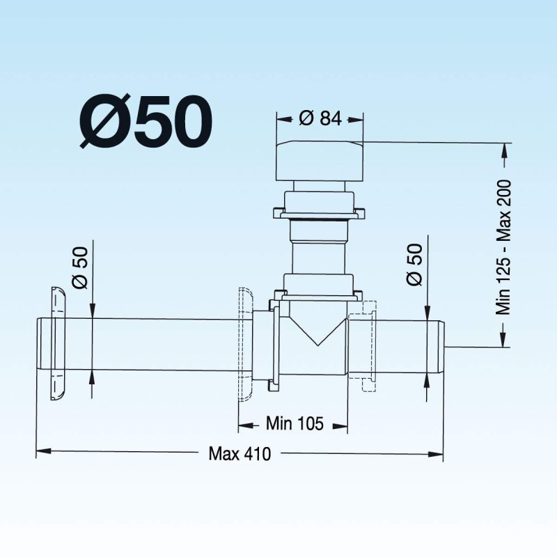 Drains for sinks Automatic anti-gurgle valve for kitchen Glu-Glu stop cucina LIRA 1500