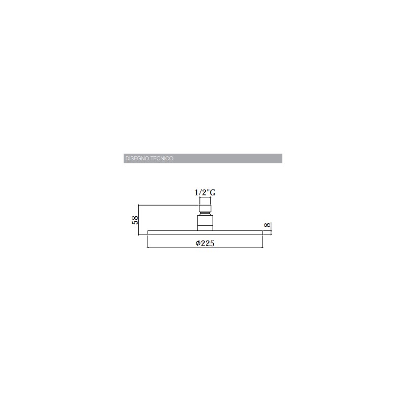 Runde Duschköpfe Runder Duschkopf Ø 225 mm aus prüfbarem Messing Paffoni Light ZSOF074CR