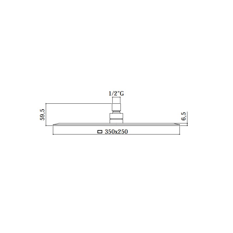 Pommes de douche tête de douche 350x250 Paffoni BLANC ZSOF102cr