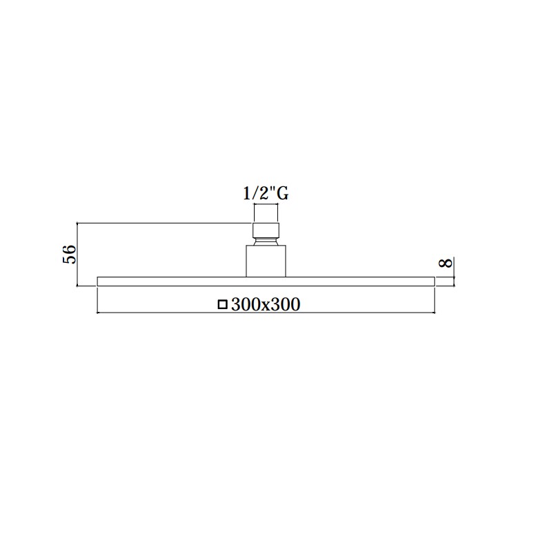 Squared shower heads Paffoni ZSOF078CR anti-limescale shower head