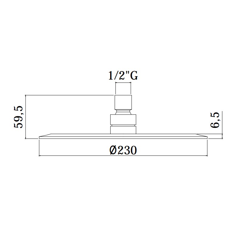 Pommes de douche rond Pommeau de douche ultra-plat Ø230 mm Paffoni ZSOF093CR