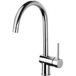 traditional kitchen taps Kitchen sink mixer with round swivel spout Paffoni Light LIG280CR