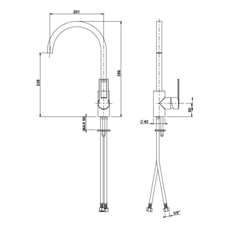 Rubinetti Cucina Tradizionali Miscelatore lavello cucina tradizionale in colore Graphite Icrolla Pella 7473GF