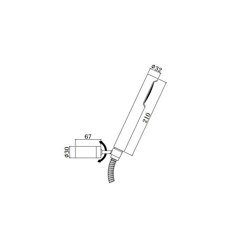 Handbrausen ABS-Duschgarnitur mit verstellbarer Wandhalterung Paffoni Birillo ZDUP036CR