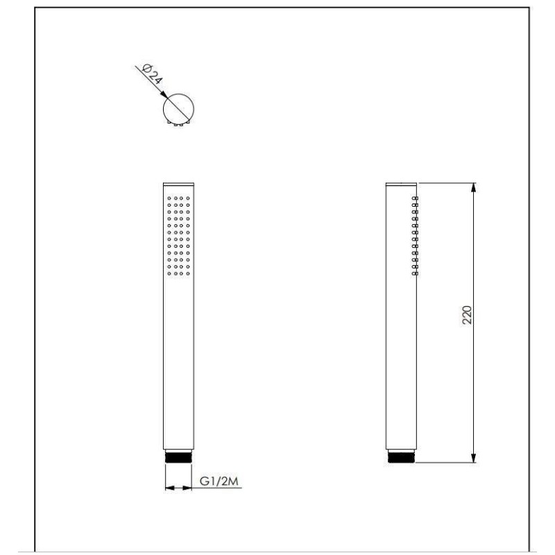 Hand Showers Chromed brass handshower 1 jet Damast Planet 11392