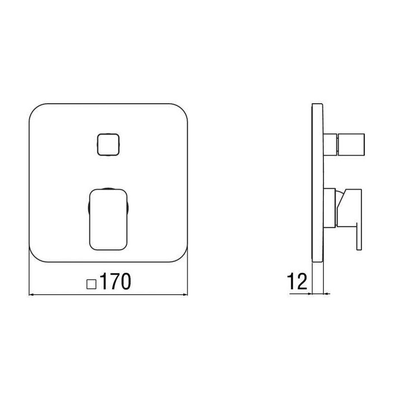 Built-in shower taps Shower mixer for concealed installation with 2 outlets diverter Nobili Loop LP90100/ECR