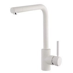 traditional kitchen taps Kitchen sink mixer with adjustable spout, white concrete color Icrolla ALZO 7386.68