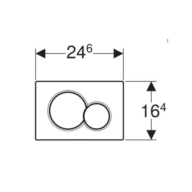 WC-Spülkasten Betätigungsplatte weiß für Kassetten Geberit Sigma01 115.770.11.5