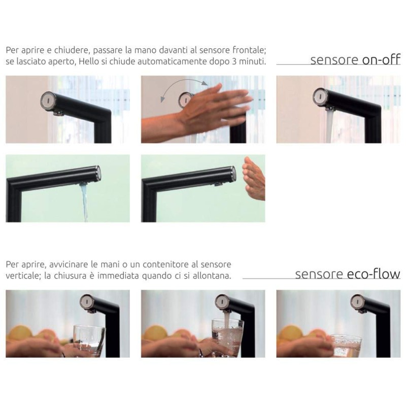 Robinets traditionnels pour la cuisine Mitigeur d'évier de cuisine électronique avec technologie à double capteur de couleur chr