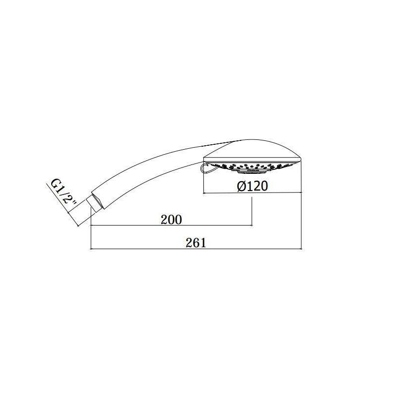 Petite douche Douche ABS 4 jets Paffoni Rubinetteria ZDOC076CR