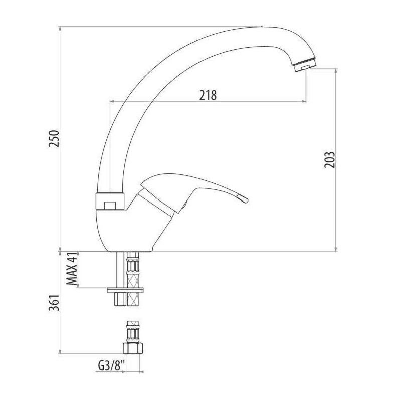 Rubinetti Cucina Tradizionali Miscelatore cucina tradizionale bocca orientabile colore cromo Gattoni Giove 0210/PCC0