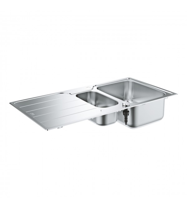 Lavello Cucina Inox Due Vasche.Lavello In Acciaio Inox A 2 Vasche Grohe K500 31572sd1 Rubinetteria Shop