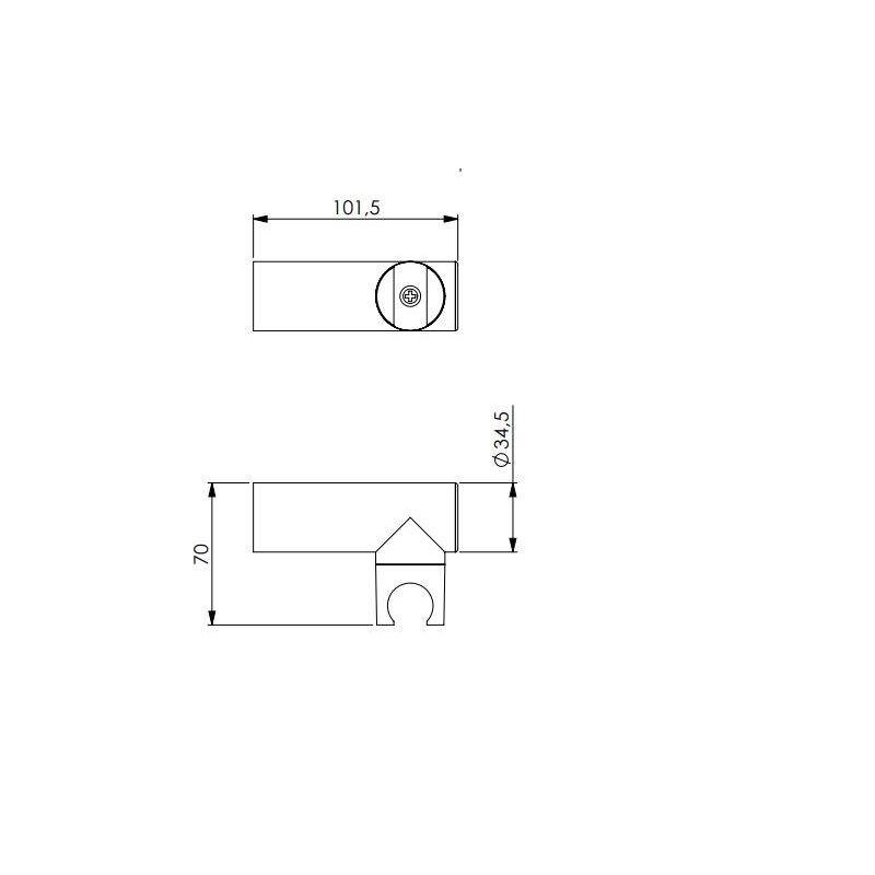 Fijación Soporte de ducha regulable en ABS Damast Stilo 12162