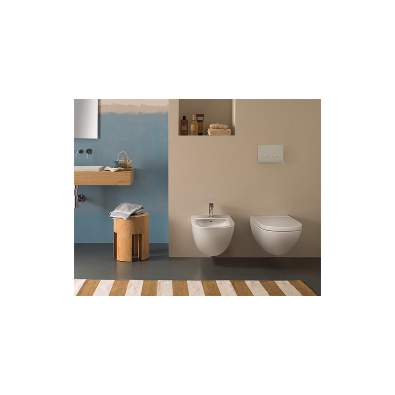 Suspended bidet Ceramic bidet wall hung installation 58.37 Globo stockholm LAS09BI