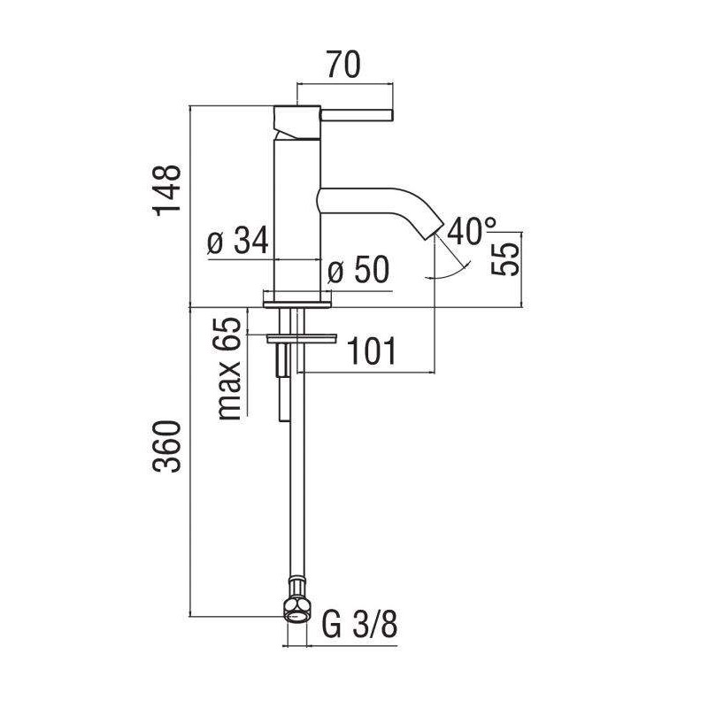 Einhebelmischer Einhand-Waschtischmischer Nobili Acquerelli AQ93118/2CR