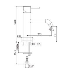 Robinets de lavabo à levier unique Mitigeur lavabo blanc mat Gattoni Easy 2382/23BO