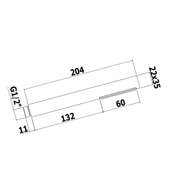 Alcachofas de ducha Ducha ovalada de metal modelo Paffoni docce ZDOC078CR