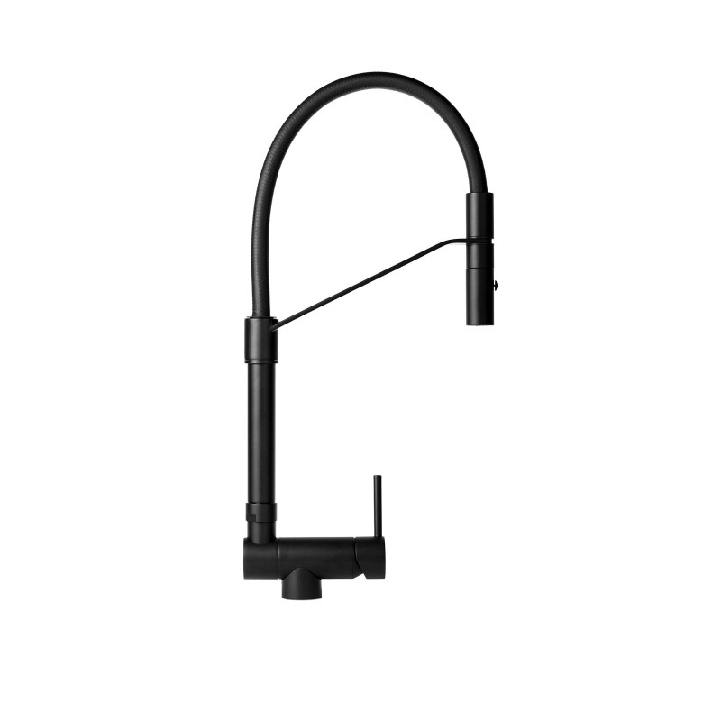 Spandrel kitchen taps Matt black underwindow kitchen sink mixer Gattoni Rubinetterie 6015065NO