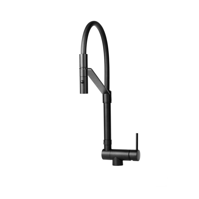 Spandrel kitchen taps Matt black underwindow kitchen sink mixer Gattoni Rubinetterie 6015065NO