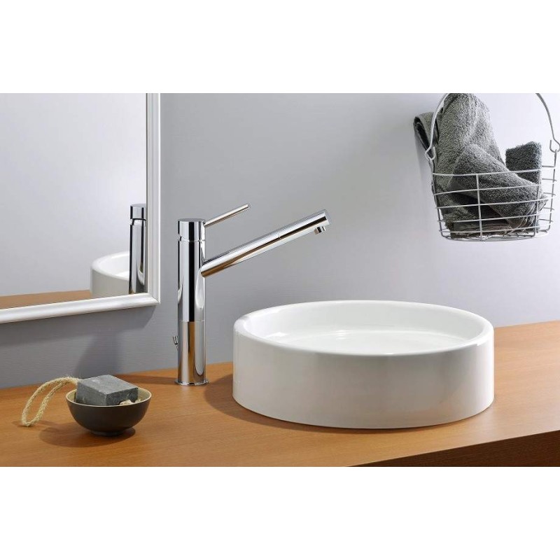 Single Lever Taps Washbasin Mixer Tall type washbasin mixer with long spout Paffoni Birillo BI081CR93