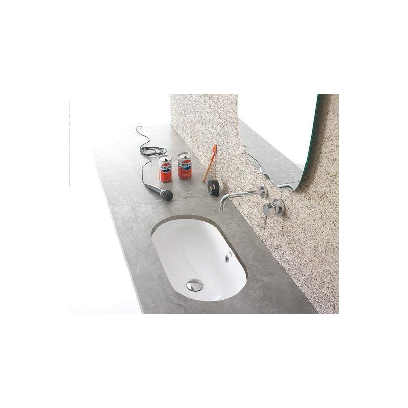 Undertop sinks Undermount installation ceramic washbasin 60.37 Globo Forty3 SC043BI