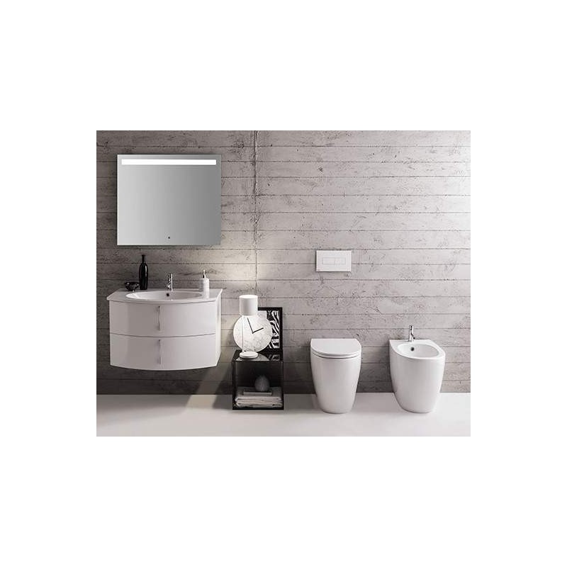 Ground based WC Back to wall ceramic toilet bowl for back to wall installation 54.36 Globo 4ALL MD005BI