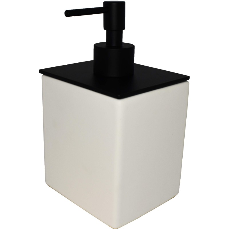 WENKO Distributore di sapone Badi cromo opaco ceramica - Dispenser sapone  liquido, dispenser detersivo piatti Capacità: 0.32 l, Ceramica, 8 x 16 x  9.5