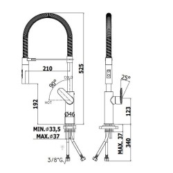 Rubinetti Cucina Con Molla Miscelatore per lavello cucina doccia a 2 getti Paffoni Candy CA179