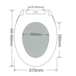 Axes pour toilet Siège de toilette thermodurcissable universel Tecom DSC01