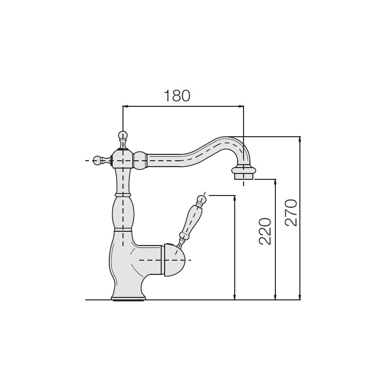 Grifos Lavabo Monomando Mezclador de lavabo de color bronce antiguo Nice Funny 60600017BB