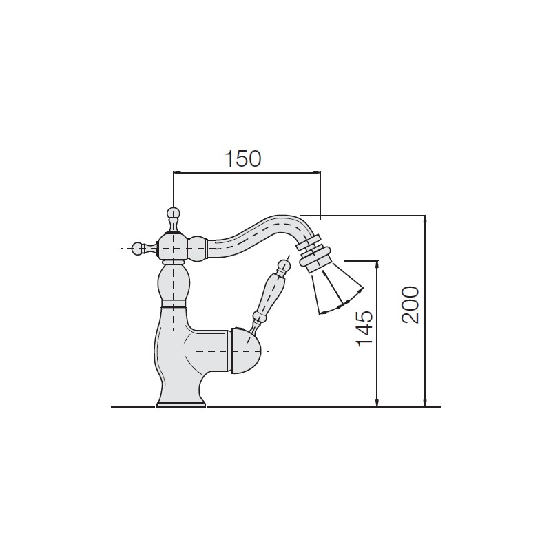 Einhebel-Bidetarmaturen Bidetmischer in antiker Bronzefarbe Nice Funny 60600026BB