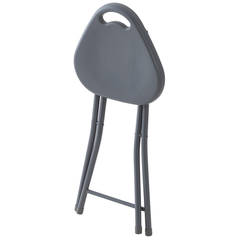 Shower seat Folding bathroom stool in dove gray color Feridras 868006