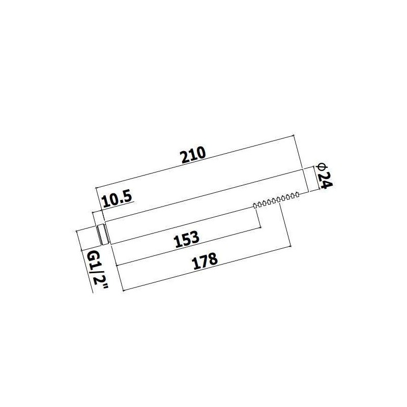 Petite douche douche ronde en métal Paffoni  ZDOC067CR