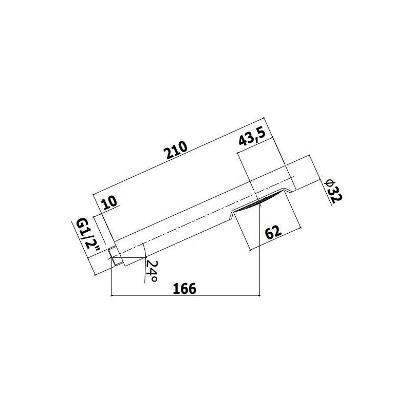 Petite douche Douchette à jet unique en ABS Paffoni ZDOC032CR