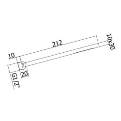 Petite douche Douche à jet unique avec raccord 1/2"G Paffoni ZDOC117CR