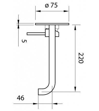 Miscelatore a parete in acciaio inox AISI 316 Ponsi Rubinetteria Stilox  BTSTLXLA05