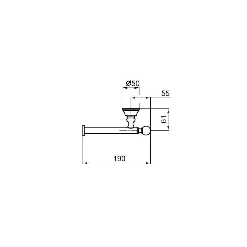 Portarrollos para papel higiénico Portarrollos de latón y cristal Webert Viktoria D500011015