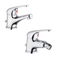 Robinet de salle de bain Ensemble de mitigeurs pour lavabo et bidet en laiton chromé Icrolla H23 KITH23CR