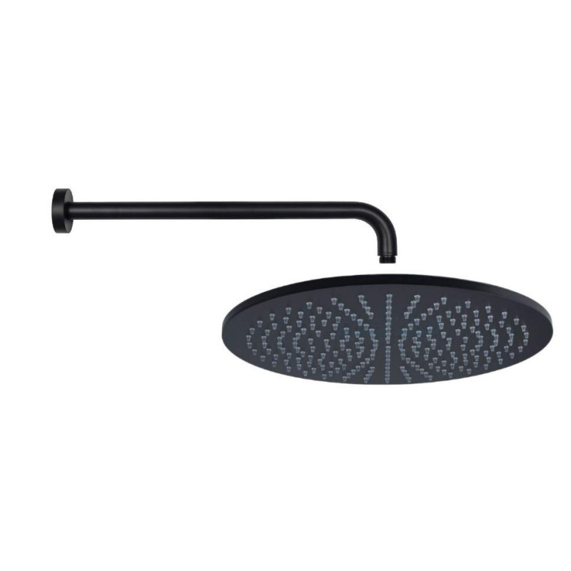 Douche avec bras Bras et pomme de douche noir mat Ø225 mm Paffoni KITSOFNO