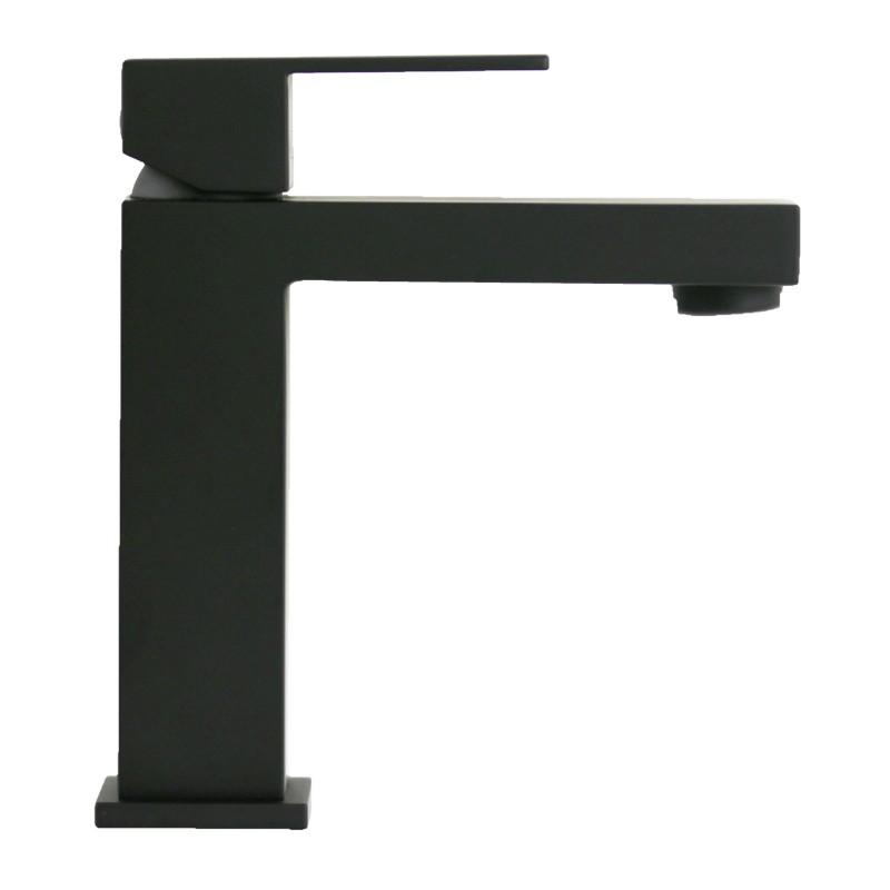 Grifos Lavabo Monomando Mezclador de lavabo modelo cuadrado negro mate Ercos Italia R BTITRKLAF1