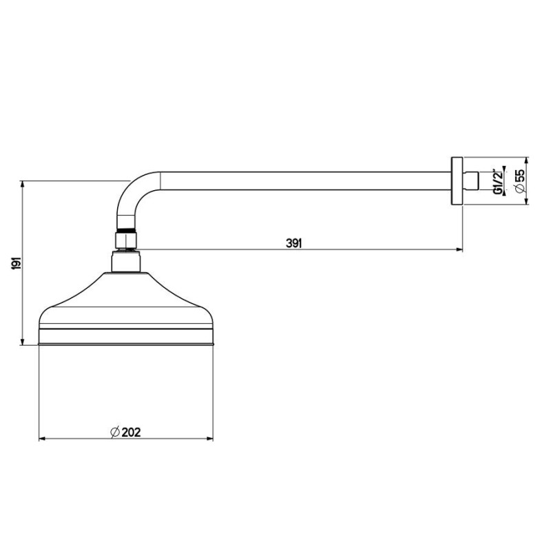 Kit Douche Composition complète pour douche de couleur chrome Gattoni Orta KT100/27C0.OL