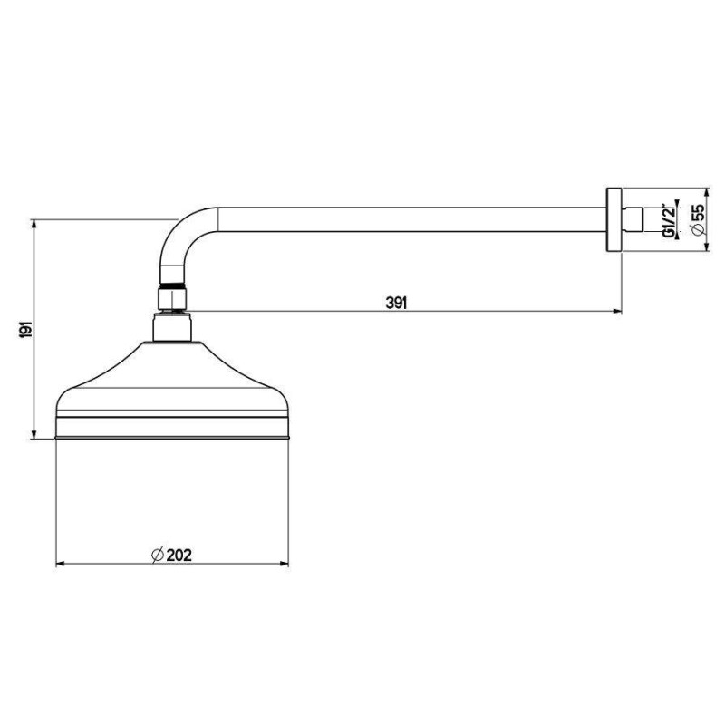 Full Shower Kit Complete shower kit in bronze color with thermostatic mixer Gattoni Orta KT105/27VB.OLD