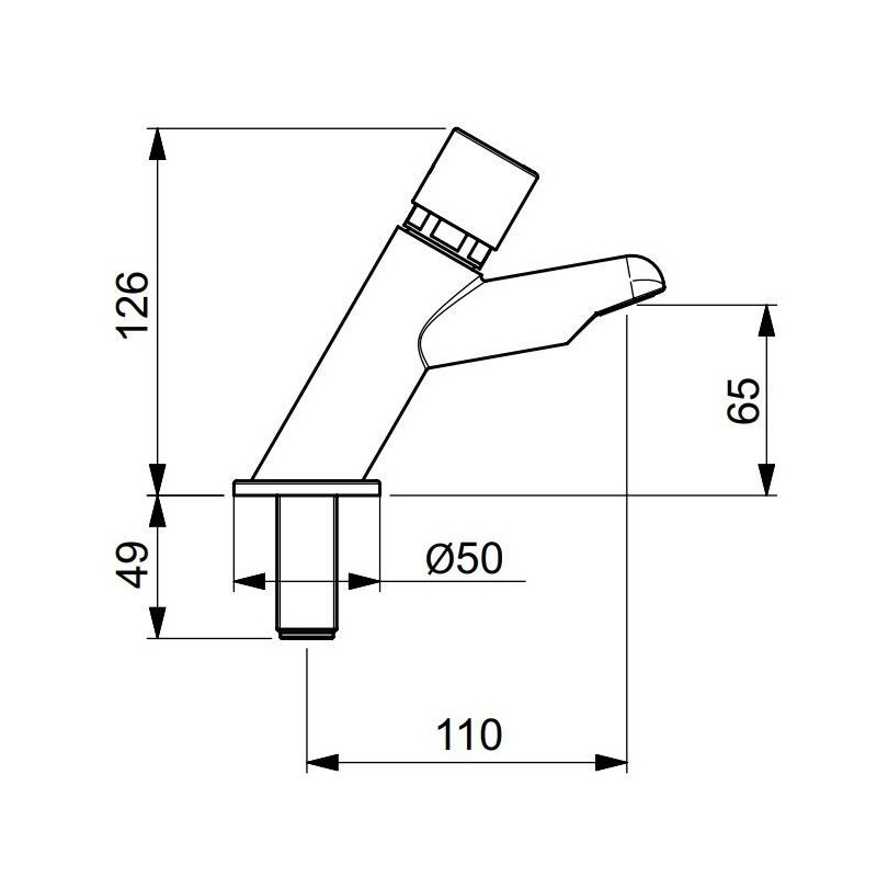 Zeitgesteuerter Druckknopfarmaturen Beckenhahn mit Anti-Blocking-Taste Idral Modern 08510-08510/PM-08510F/PM-08510F