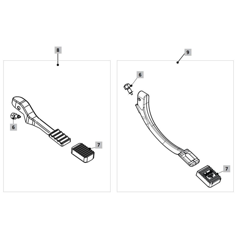 Handles and plates for taps Spare pedal cover in blue, red and black rubber Idral 02096/CR-02096/CB-02096/CN