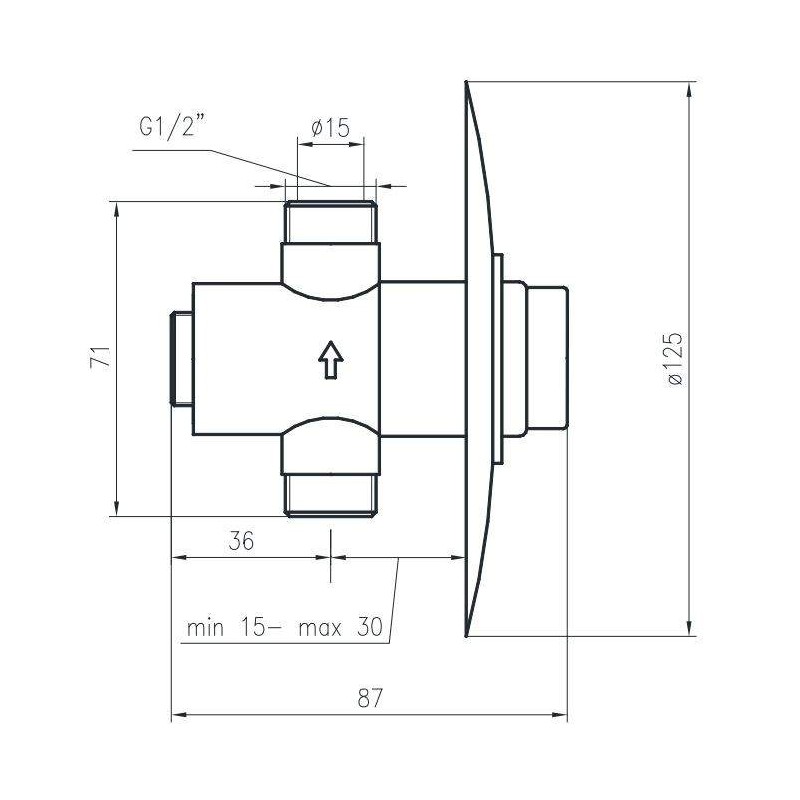 Grifos con pulsador Grifo temporizado para urinario con pulsador Idral Classic 08125